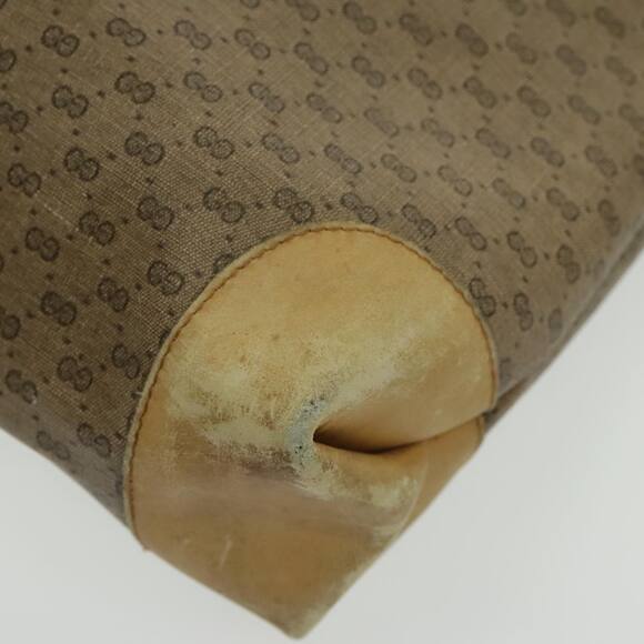 GUCCI Micro GG Canvas Tote Bag Pvc Leather Beige - Picture 11 of 16